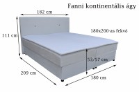 Fanni-kontinentális-ágy-méretes műanyag láb